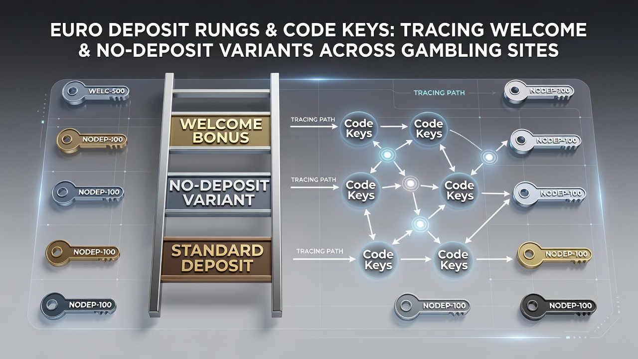 Screenshot of a gambling site interface displaying active euro deposit rungs and corresponding bonus code keys